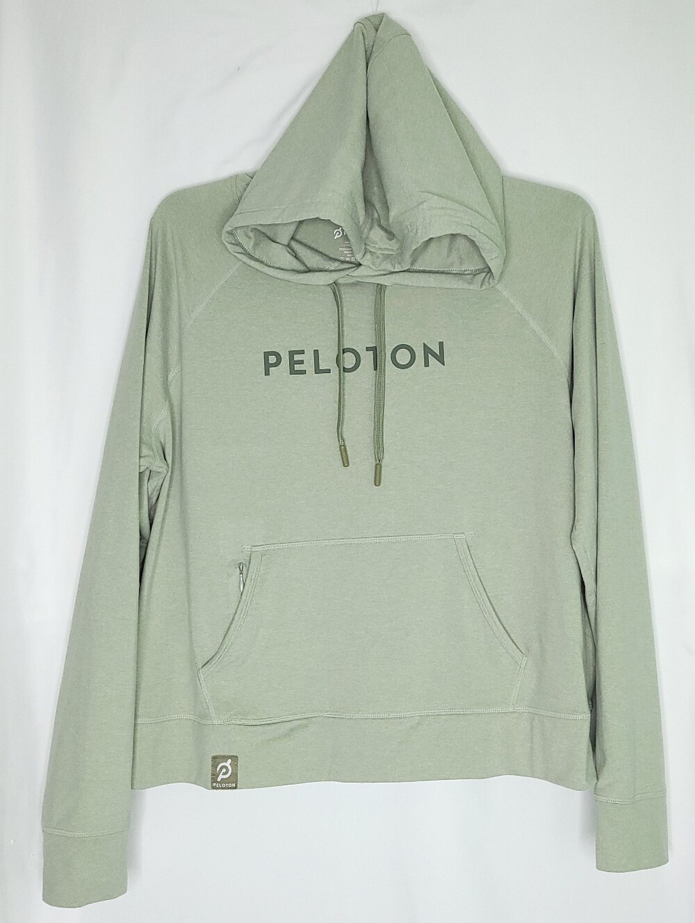 PELETON Women's Dermablend Sage Green Pullover Hoodie LARGE